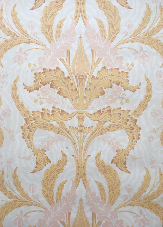 Sample of David Skinner wallpaper, originally patented in 1841 by James Boswell, paper-stainer of Bachelors Walk, Dublin
