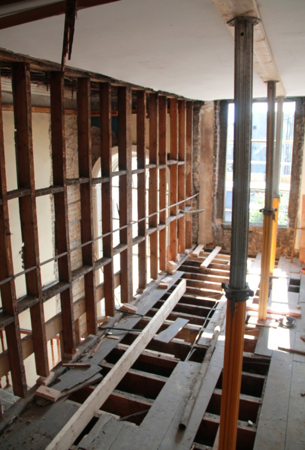 Wall propping in a Georgian house, c.1790, Mountjoy Square, Dublin