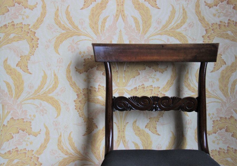 Reproduced wallpaper design by James Boswell of Bachelors Walk, Dublin, 1841
