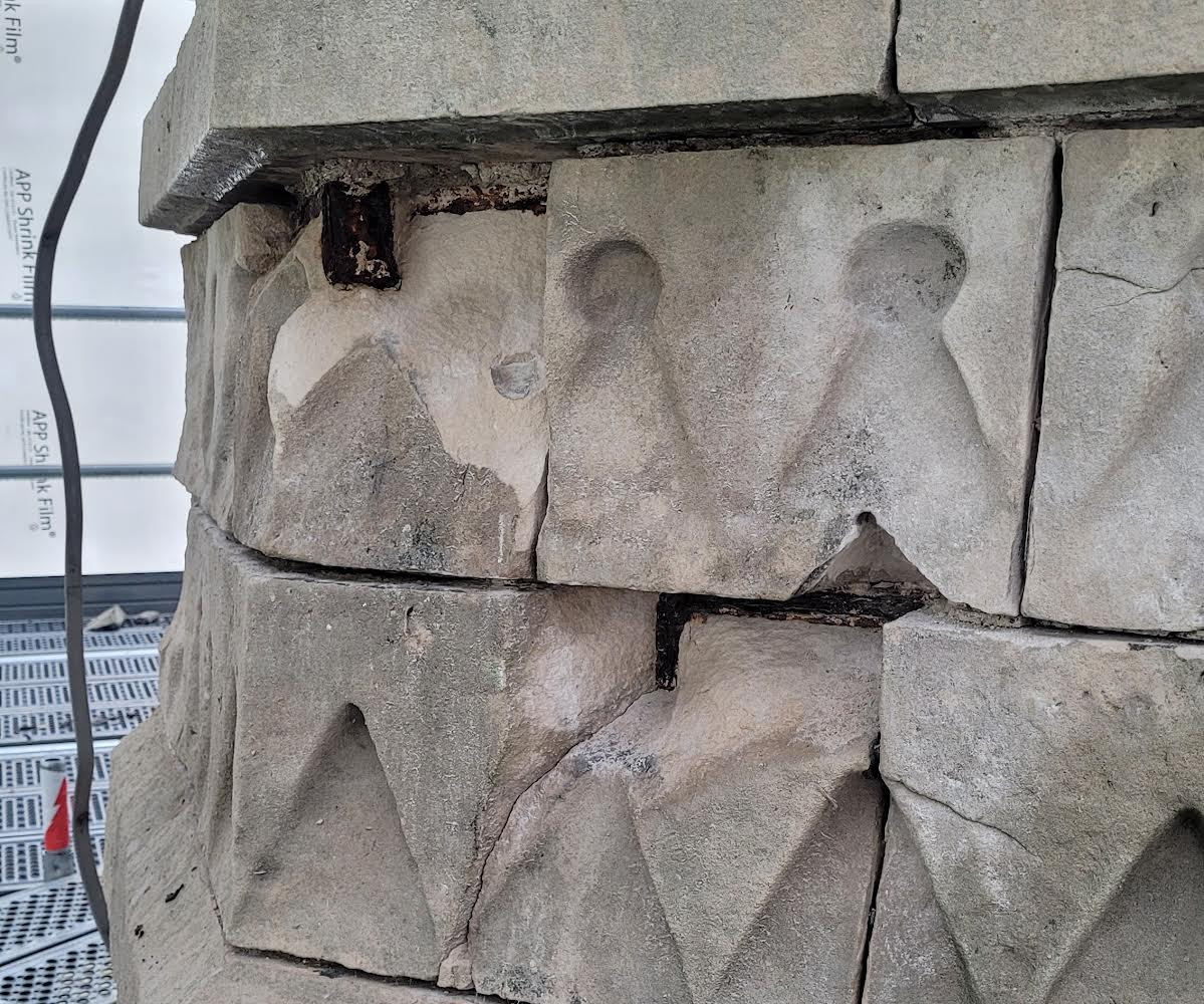 Decayed Portland stone